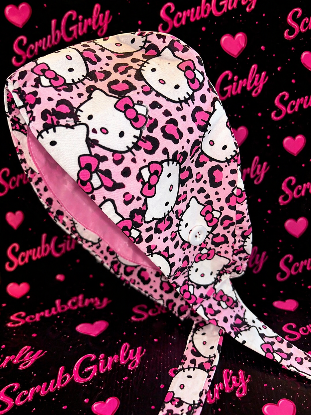 LEOPARD LUXE HK SCRUB CAP
